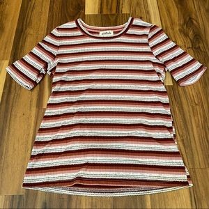 listicle pink striped top